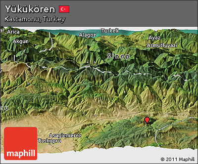 Satellite Panoramic Map of Yükükören