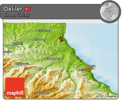 Physical 3D Map of Deliler