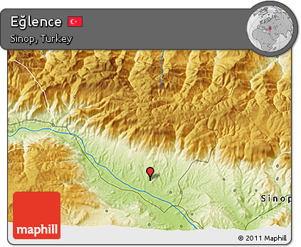 Physical 3D Map of Eğlence