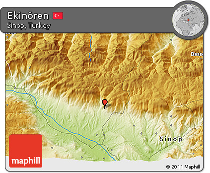 Physical 3D Map of Ekinören