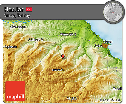 Physical 3D Map of Hacılar