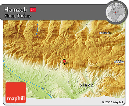 Physical 3D Map of Hamzalı