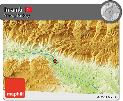 Physical 3D Map of İmamlı