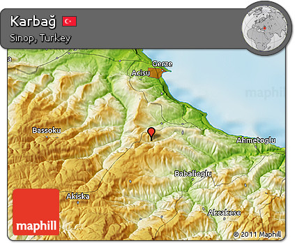 Physical 3D Map of Karbağ