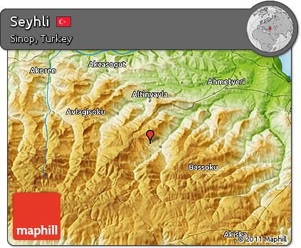 Physical 3D Map of Seyhli