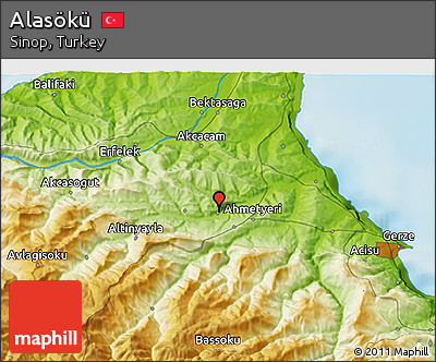 Physical 3D Map of Alasökü