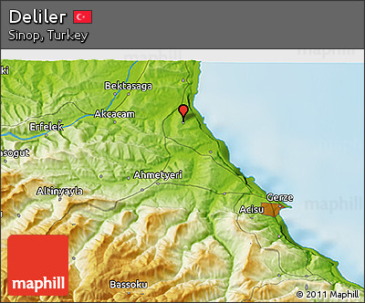 Physical 3D Map of Deliler