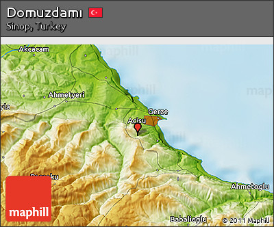 Physical 3D Map of Domuzdamı