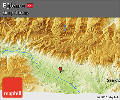 Physical 3D Map of Eğlence