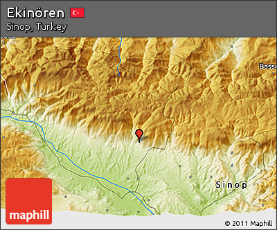 Physical 3D Map of Ekinören