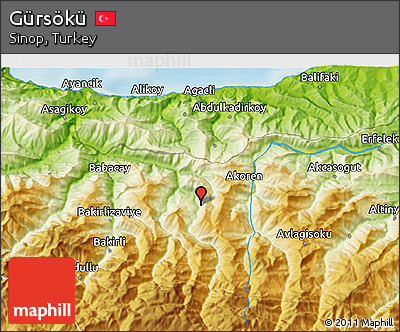 Physical 3D Map of Gürsökü