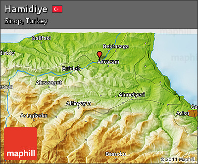 Physical 3D Map of Hamidiye