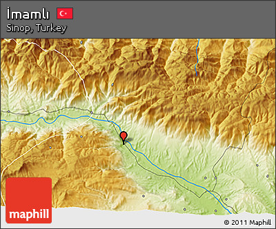 Physical 3D Map of İmamlı