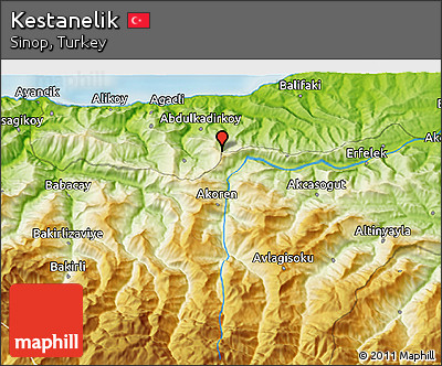 Physical 3D Map of Kestanelik