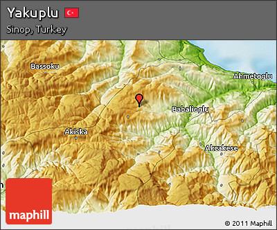 Physical 3D Map of Yakuplu