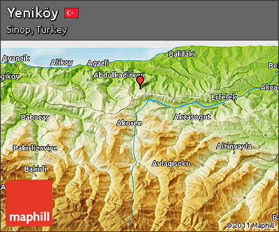 Physical 3D Map of Yeniköy