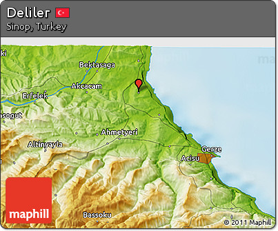 Physical 3D Map of Deliler
