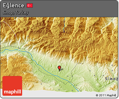 Physical 3D Map of Eğlence