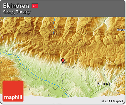 Physical 3D Map of Ekinören