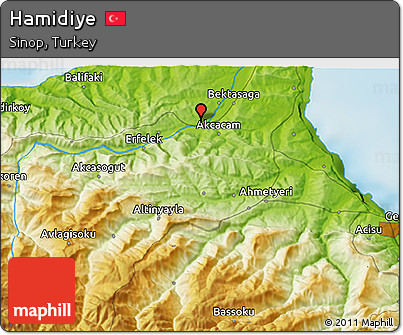 Physical 3D Map of Hamidiye