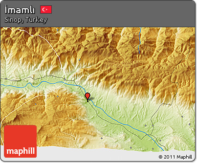 Physical 3D Map of İmamlı