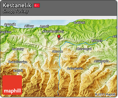 Physical 3D Map of Kestanelik