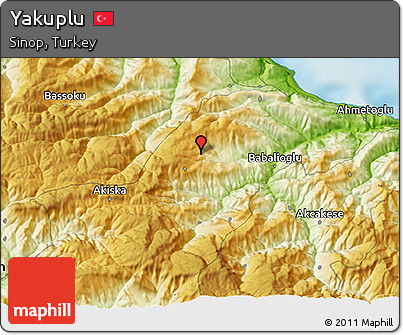 Physical 3D Map of Yakuplu
