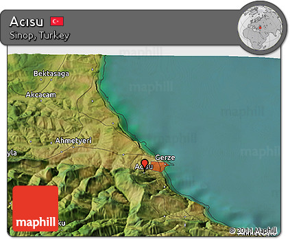 Satellite 3D Map of Acısu