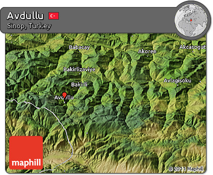 Satellite 3D Map of Avdullu