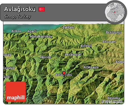 Satellite 3D Map of Avlağısökü