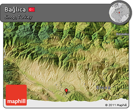 Satellite 3D Map of Bağlıca