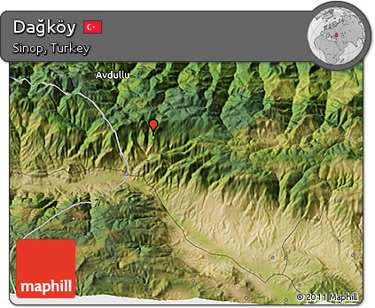 Satellite 3D Map of Dağköy