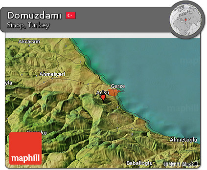 Satellite 3D Map of Domuzdamı
