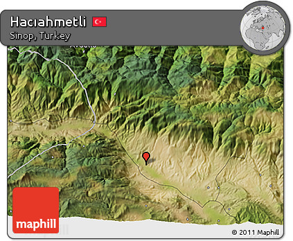 Satellite 3D Map of Hacıahmetli