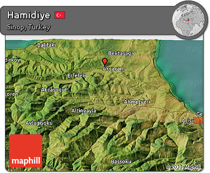 Satellite 3D Map of Hamidiye