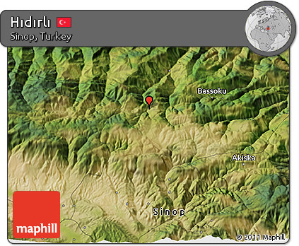 Satellite 3D Map of Hıdırlı