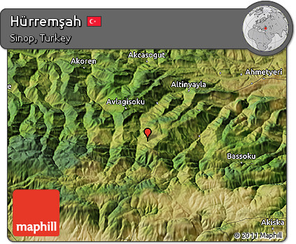 Satellite 3D Map of Hürremşah
