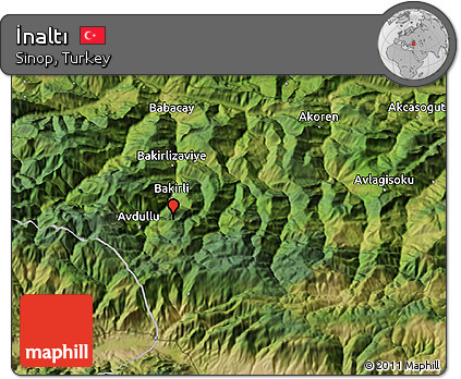 Satellite 3D Map of İnaltı