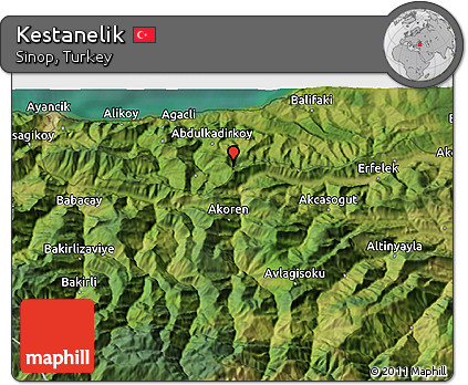Satellite 3D Map of Kestanelik