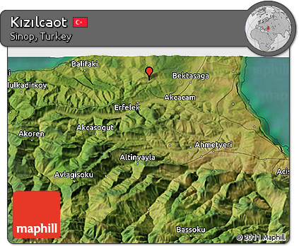 Satellite 3D Map of Kızılcaot