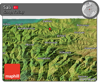 Satellite 3D Map of Salı