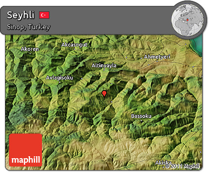 Satellite 3D Map of Seyhli