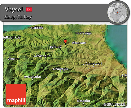 Satellite 3D Map of Veysel