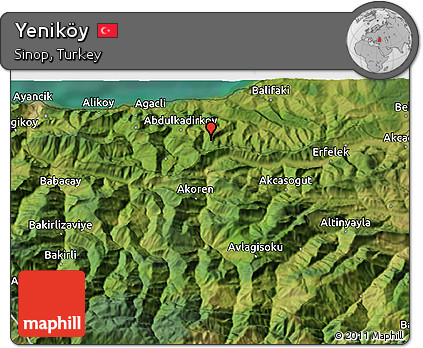 Satellite 3D Map of Yeniköy