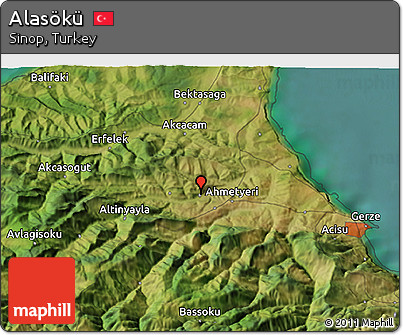 Satellite 3D Map of Alasökü