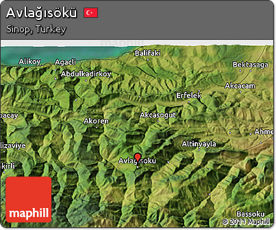 Satellite 3D Map of Avlağısökü
