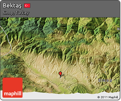 Satellite 3D Map of Bektaş
