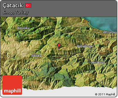 Satellite 3D Map of Çatacık