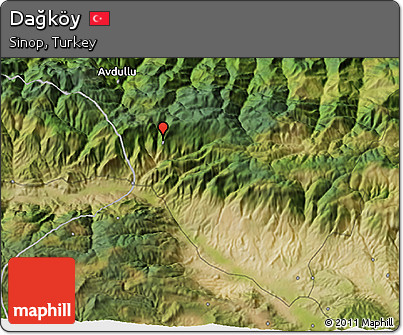 Satellite 3D Map of Dağköy