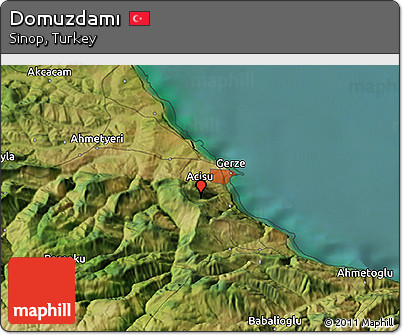 Satellite 3D Map of Domuzdamı